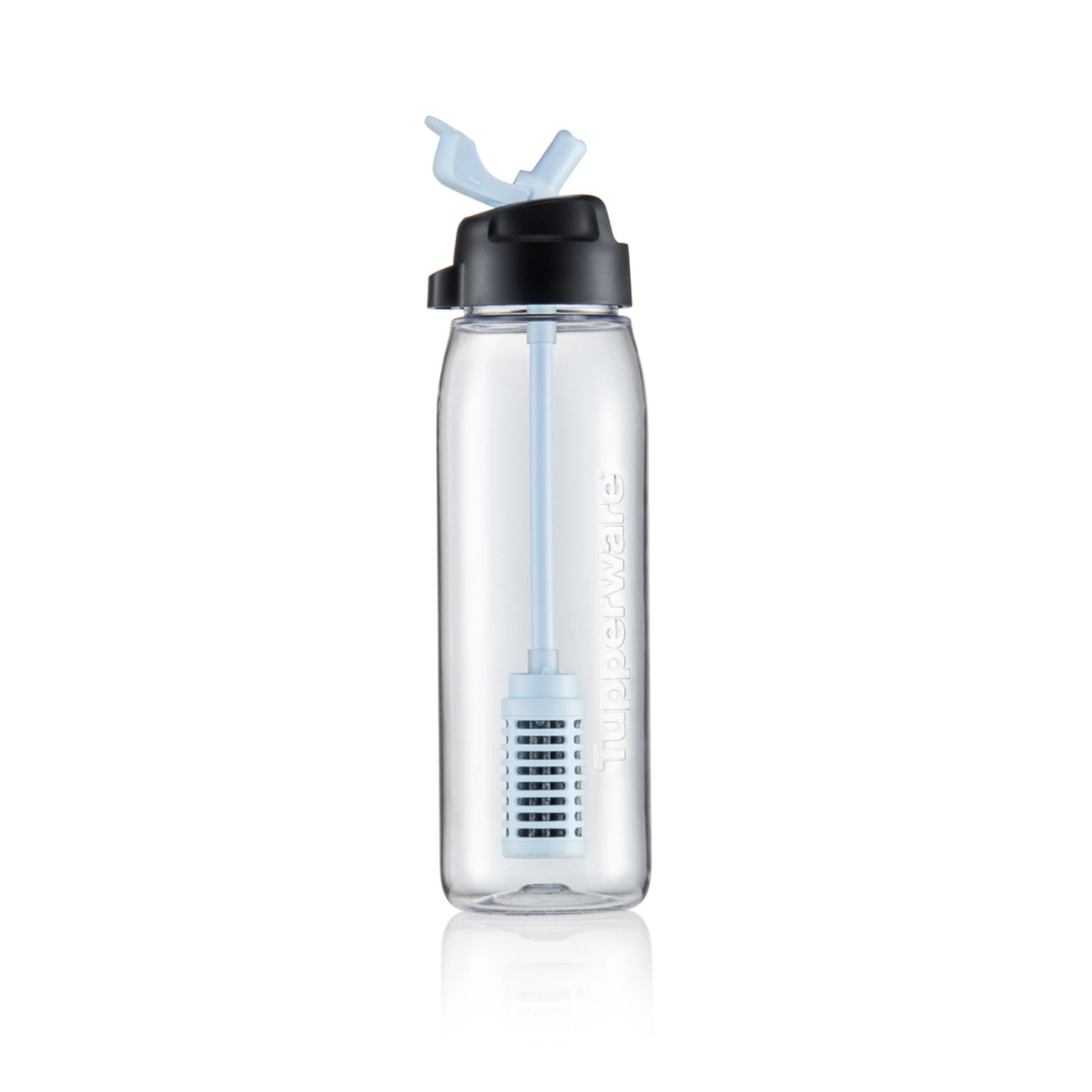 Pure&Go Wasserfilter Flasche 750ml inkl. Einsatz von der Marke Tupperware / Wasserfilter für Unterwegs / mit integriertem Trinkhalm & austauschbaren Filter / mit einem Filter kannst du bis zu 300 Liter Wasser Filtern / Hier direkt online kaufen 