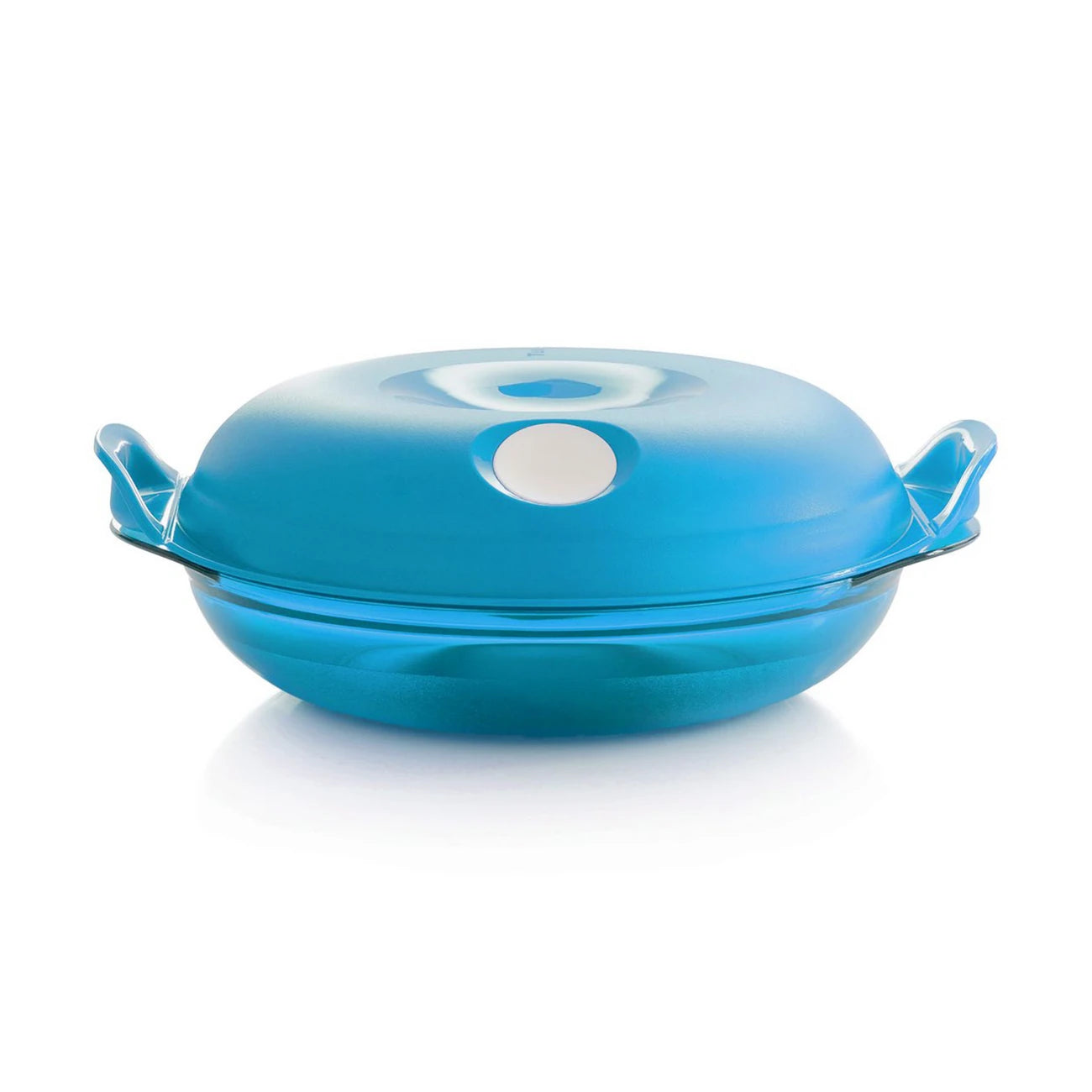 Tupperware Mikro-Fix 700 ml, rund Blau Mikrowellengeschirr aus Kunststoff zum Erwärmen von Speisen