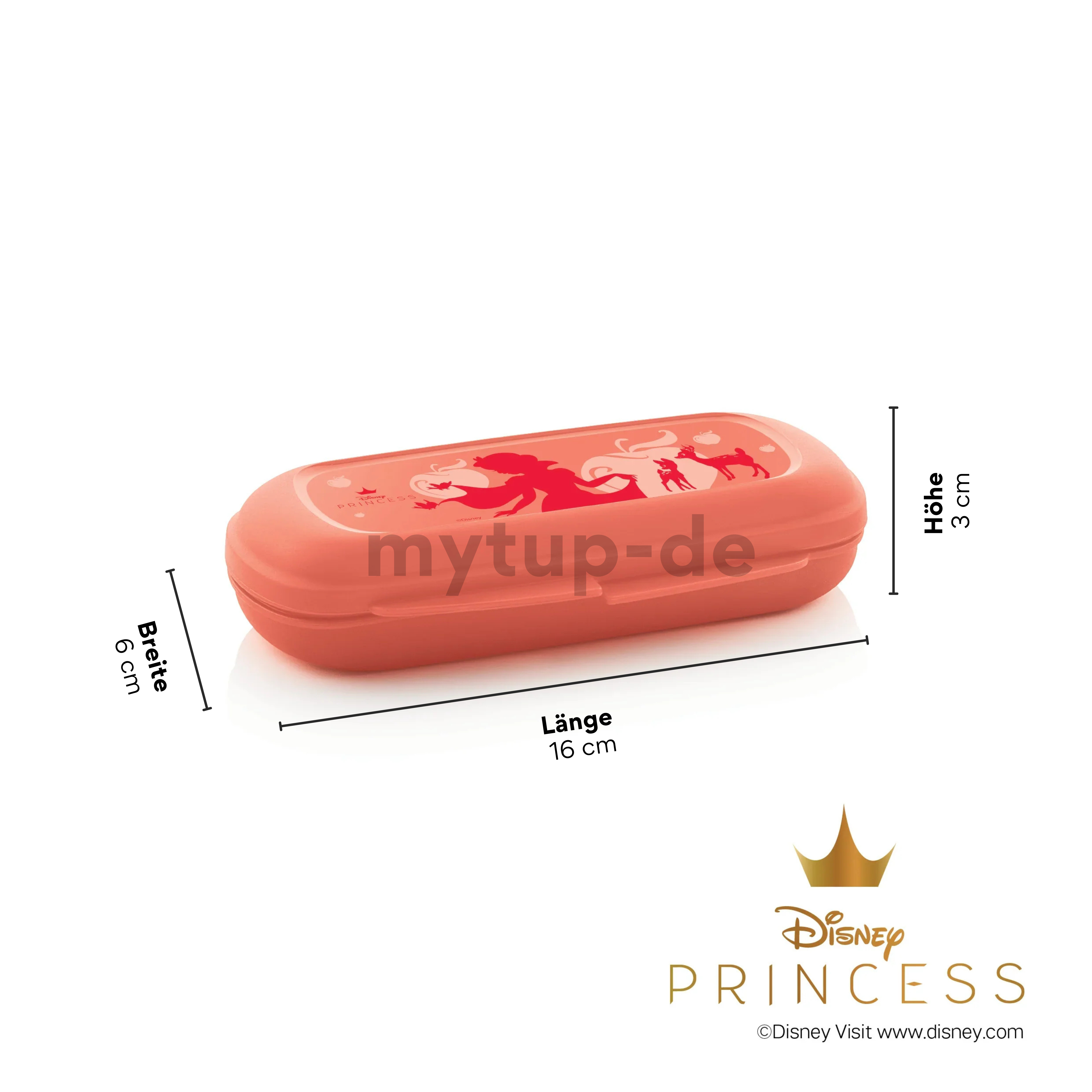 Tupperware Prinzessinnen-Box Schneewittchen T002e Unterwegs / Prinzessinnen-Box Schneewittchen von der Marke Tupperware / in der Farbe Rot / Ideal geeignet für Kinder / Praktisch für Unterwegs / Hier direkt online kaufen
