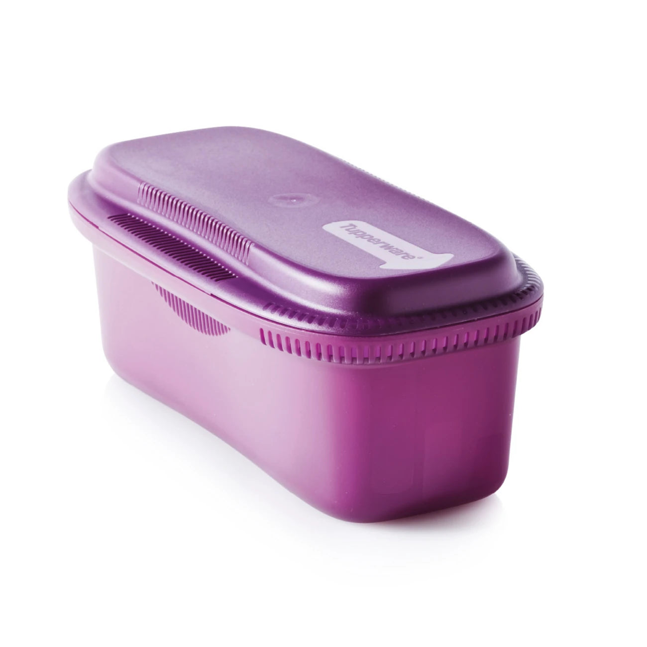 Mikro-Pastameister 1,9 L von der Marke Tupperware / in der Farbe Lila / Pasta in wenigen Minuten aus der Mikrowelle / Ideal für schnelles und Gesundes last Minute Essen / zum Kochen, Abseihen, Schwenken und Servieren / hier online kaufen
