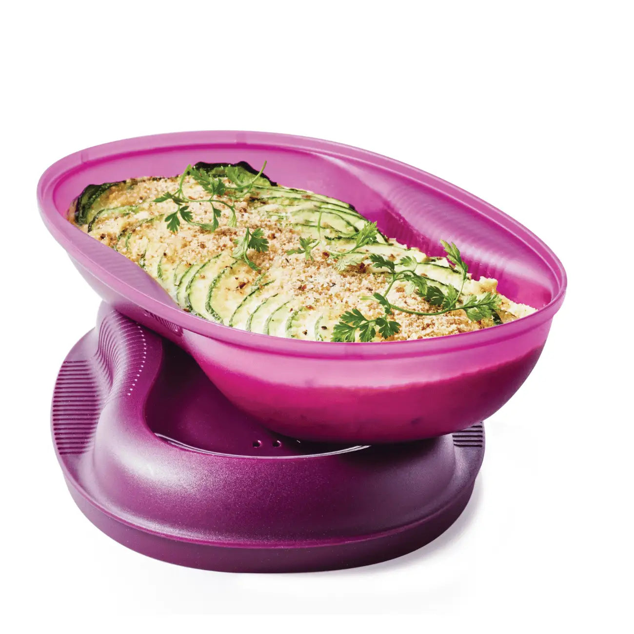 Mikro-Meister 430ml von der Marke Tupperware / in der Farbe Lila / Mikrowellenzubereitung / süße oder herzhafte Köstlichkeiten schnell und einfach zubereiten / Kühl und Gefriergeeignet / hier online kaufen