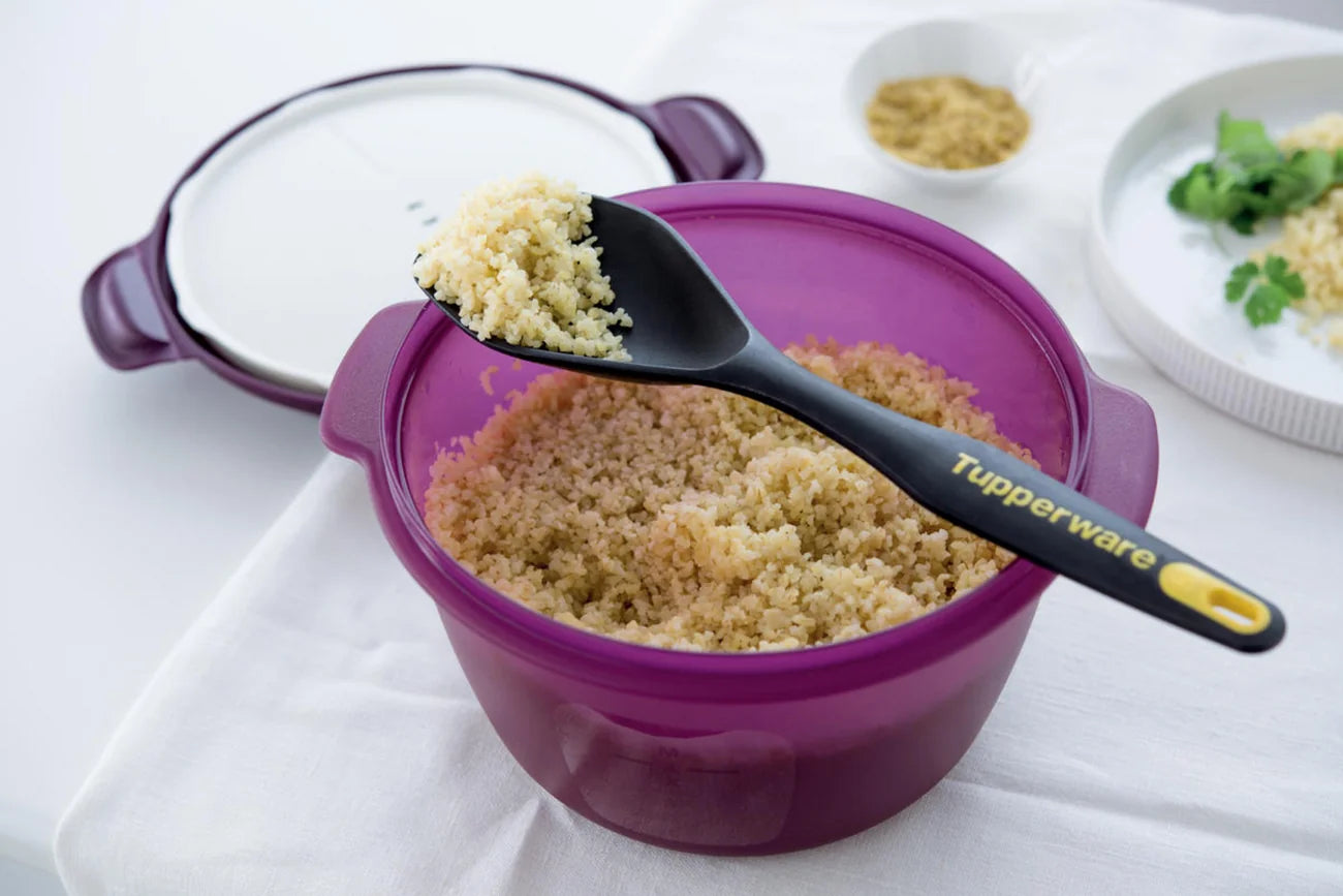 Großer Reis-Meister 3 L von der Marke Tupperware / in der Farbe Lila / Mikrowellen Reis-Kocher / zum kochen von Reis oder Getreide / mit Cleveren Einsatz der das Überkochen verhindert / Hier direkt online kaufen 