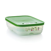 KlimaOase 1,8 L Variante Flach - Frischhaltebox von der Marke Tupperware / Ideal für langes Gemüse wie Spargel und Karotten / Nachhaltig und Effizient / Verlängert die Haltbarkeit von Obst und Gemüse / Stapelbar / Einzigartiges System zur Regulierung von Luftmenge und Feuchtigkeit / mit integriertem Frischegitter gegen überschüssige Feuchtigkeit / Hier direkt online kaufen