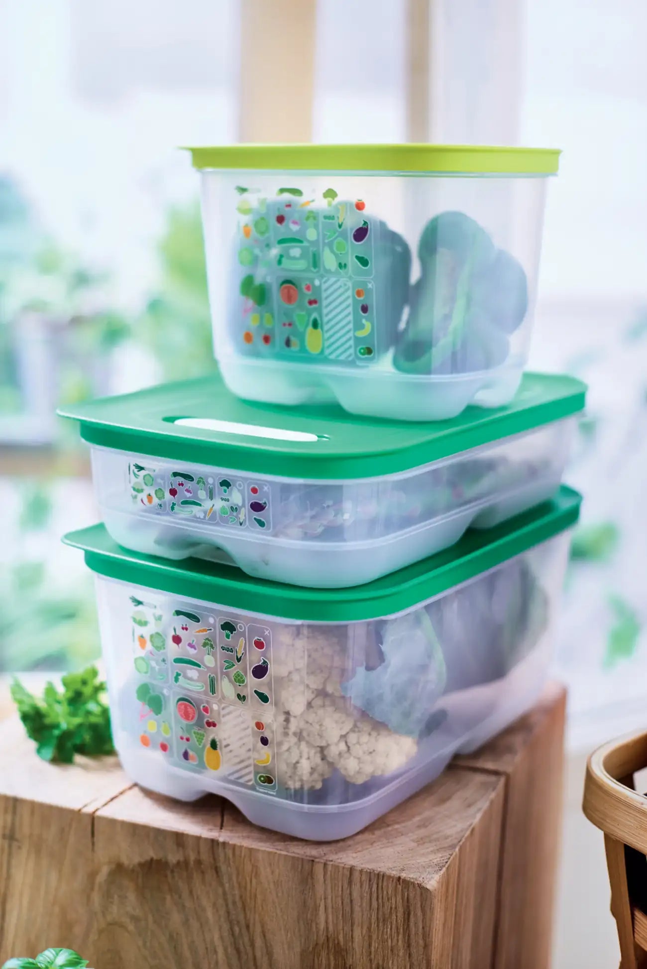KlimaOase 1,8 L Variante Flach - Frischhaltebox von der Marke Tupperware / Ideal für langes Gemüse wie Spargel und Karotten / Nachhaltig und Effizient / Verlängert die Haltbarkeit von Obst und Gemüse / Stapelbar / Einzigartiges System zur Regulierung von Luftmenge und Feuchtigkeit / mit integriertem Frischegitter gegen überschüssige Feuchtigkeit / Hier direkt online kaufen