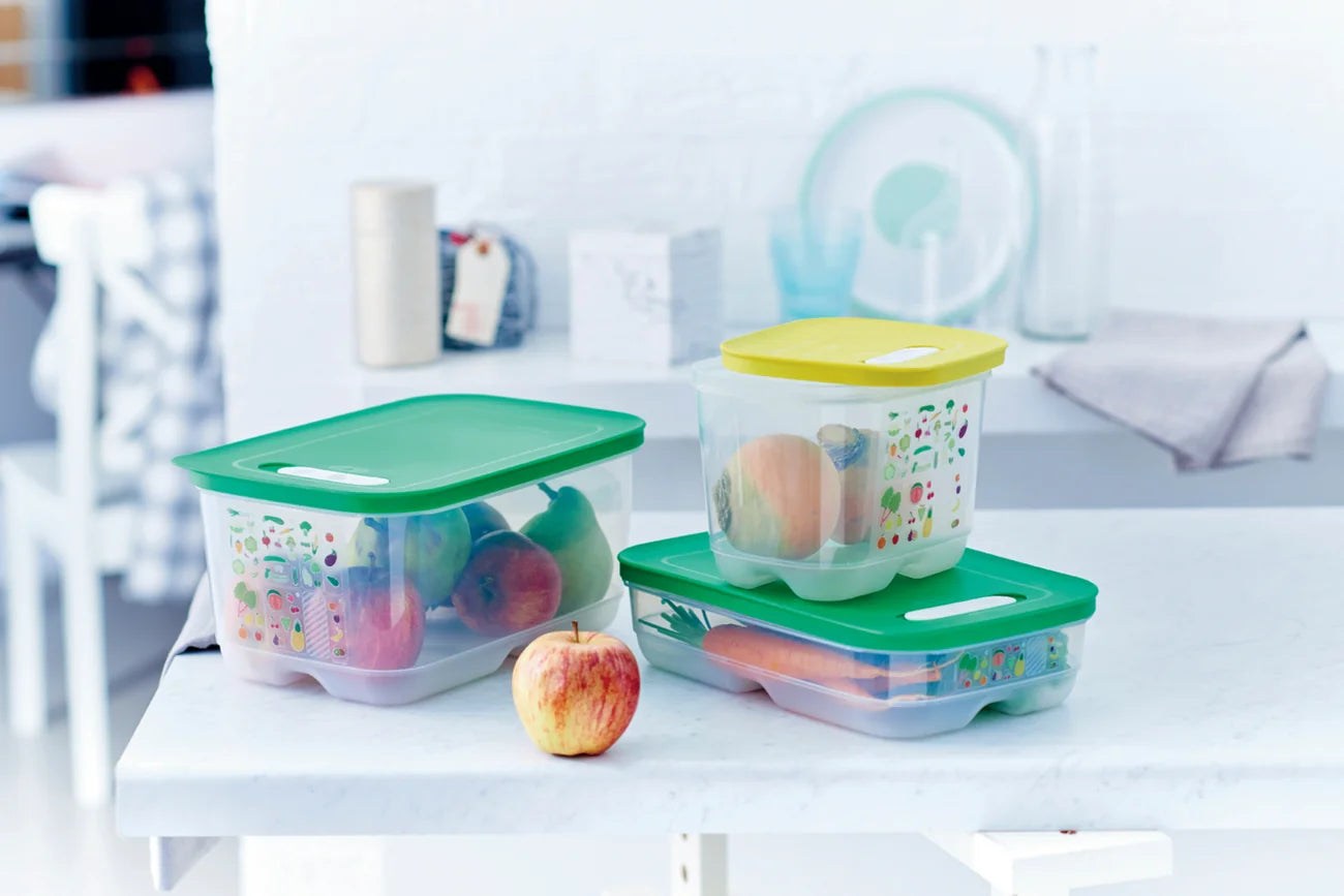 KlimaOase 4,4 L Frischhaltebox von der Marke Tupperware / Nachhaltig und Effizient / Verlängert die Haltbarkeit von Obst und Gemüse / Stapelbar / Einzigartiges System zur Regulierung von Luftmenge und Feuchtigkeit / mit integriertem Frischegitter gegen überschüssige Feuchtigkeit / Hier direkt online kaufen