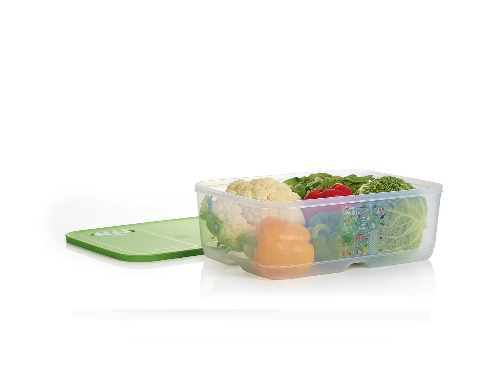 KlimaOase 9,9 L Frischhaltebox von der Marke Tupperware / Perfekt zum Aufbewahren von Großem Gemüse wie Kohl, Rhabarber, Gurken und Kürbis / Nachhaltig und Effizient / Verlängert die Haltbarkeit von Obst und Gemüse / Stapelbar / Einzigartiges System zur Regulierung von Luftmenge und Feuchtigkeit / mit integriertem Frischegitter gegen überschüssige Feuchtigkeit / Hier direkt online kaufen