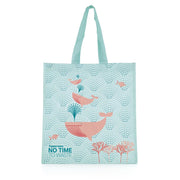 Shopping Bag Wal No Time to Waste von der Marke Tupperware / stabile Tasche mit angesagtem Design / Nachhaltig & Praktisch / große Öffnung und Stabiler Stand / Hier direkt online kaufen