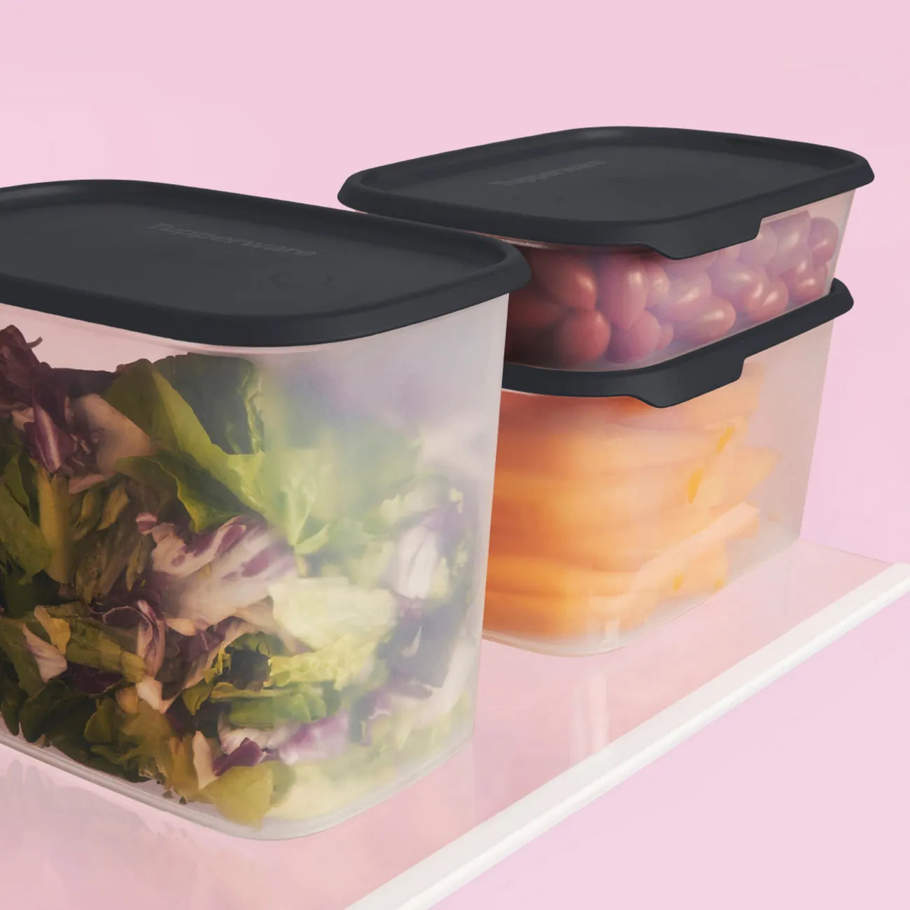 One Touch Fresh rechteckig 1,3 L mit Schwarzem Deckel von der Marke Tupperware / Vorratsdose / mit Luft-, Wasser- und Aromadichtem Deckel / leicht zu schließen / Ideal zum Lebensmittel Aufbewahren & Frischhalten / mit Praktischer Klarsichtblende / ineinander und aufeinander Stapelbar / Hier direkt online kaufen 