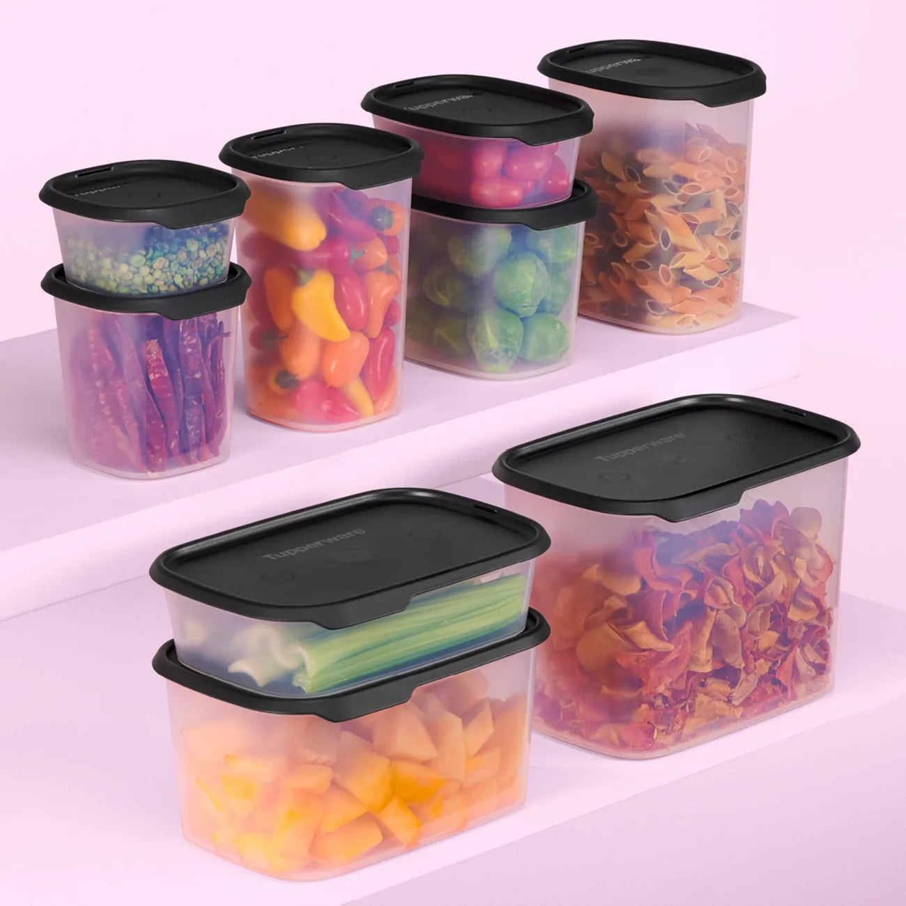 One Touch Fresh rechteckig 2,8 Liter von der Marke Tupperware / Vorratsbehälter / in der Farbe Schwarz / Aufbewahrungsbehälter / Ideal für Trockenvorräte / Luft und Wasserdicht schließend / Hier direkt online kaufen