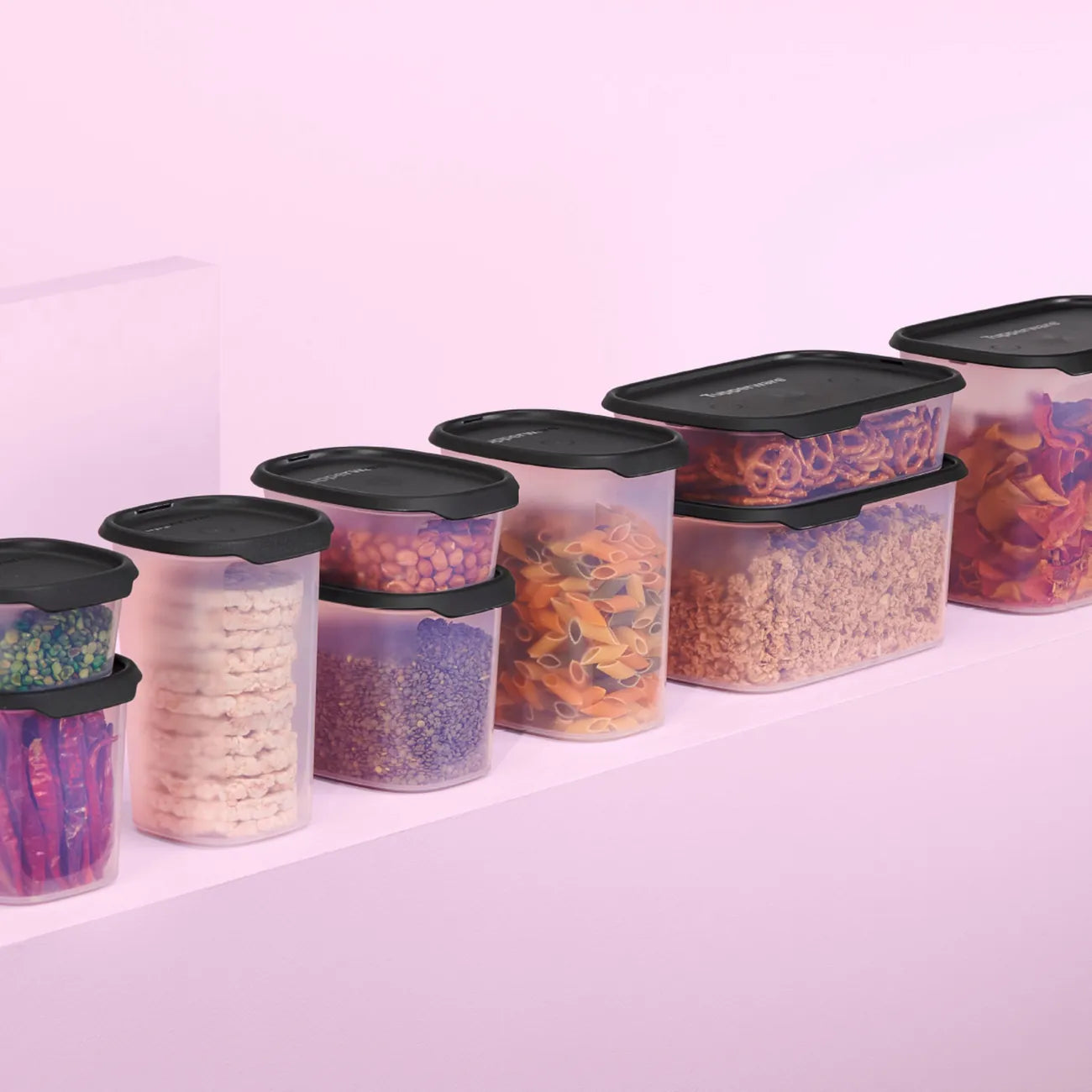 One Touch Fresh rechteckig 2,8 Liter von der Marke Tupperware / Vorratsbehälter / in der Farbe Schwarz / Aufbewahrungsbehälter / Ideal für Trockenvorräte / Luft und Wasserdicht schließend / Hier direkt online kaufen