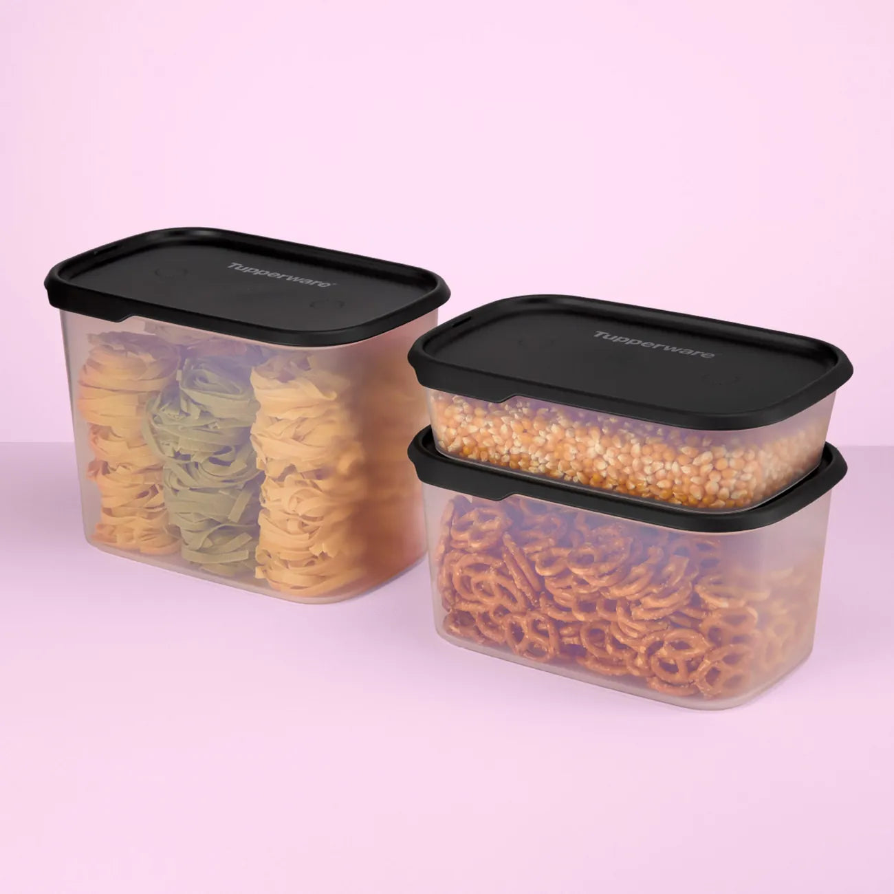 One Touch Fresh rechteckig 2,8 Liter von der Marke Tupperware / Vorratsbehälter / in der Farbe Schwarz / Aufbewahrungsbehälter / Ideal für Trockenvorräte / Luft und Wasserdicht schließend / Hier direkt online kaufen