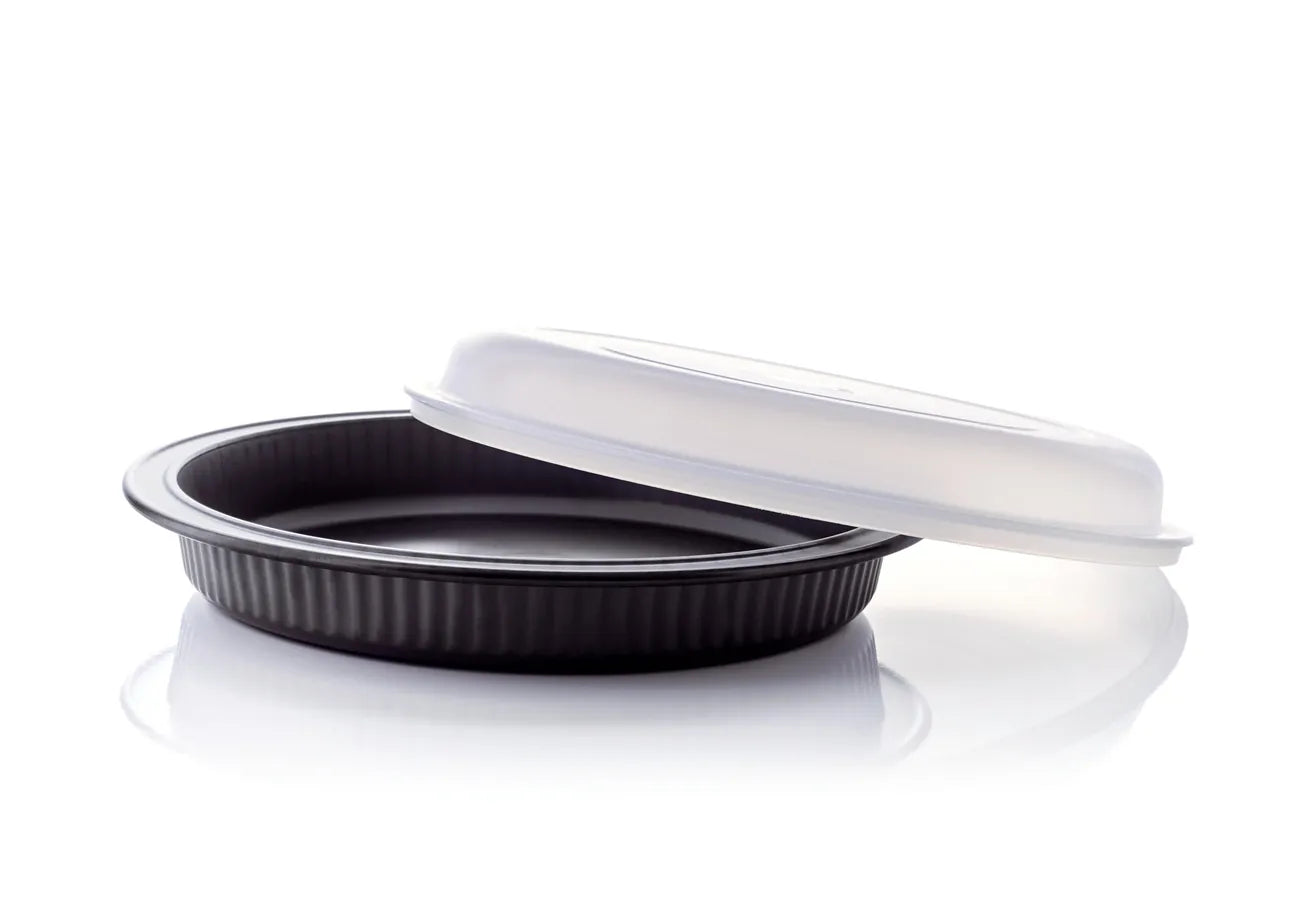 UltraPro Quiche-Form von der Marke Tupperware / 23cm Rund / für Backofen und Mikrowelle geeignet / mit Praktischem Frischhalte Deckel / Hier direkt online kaufen 