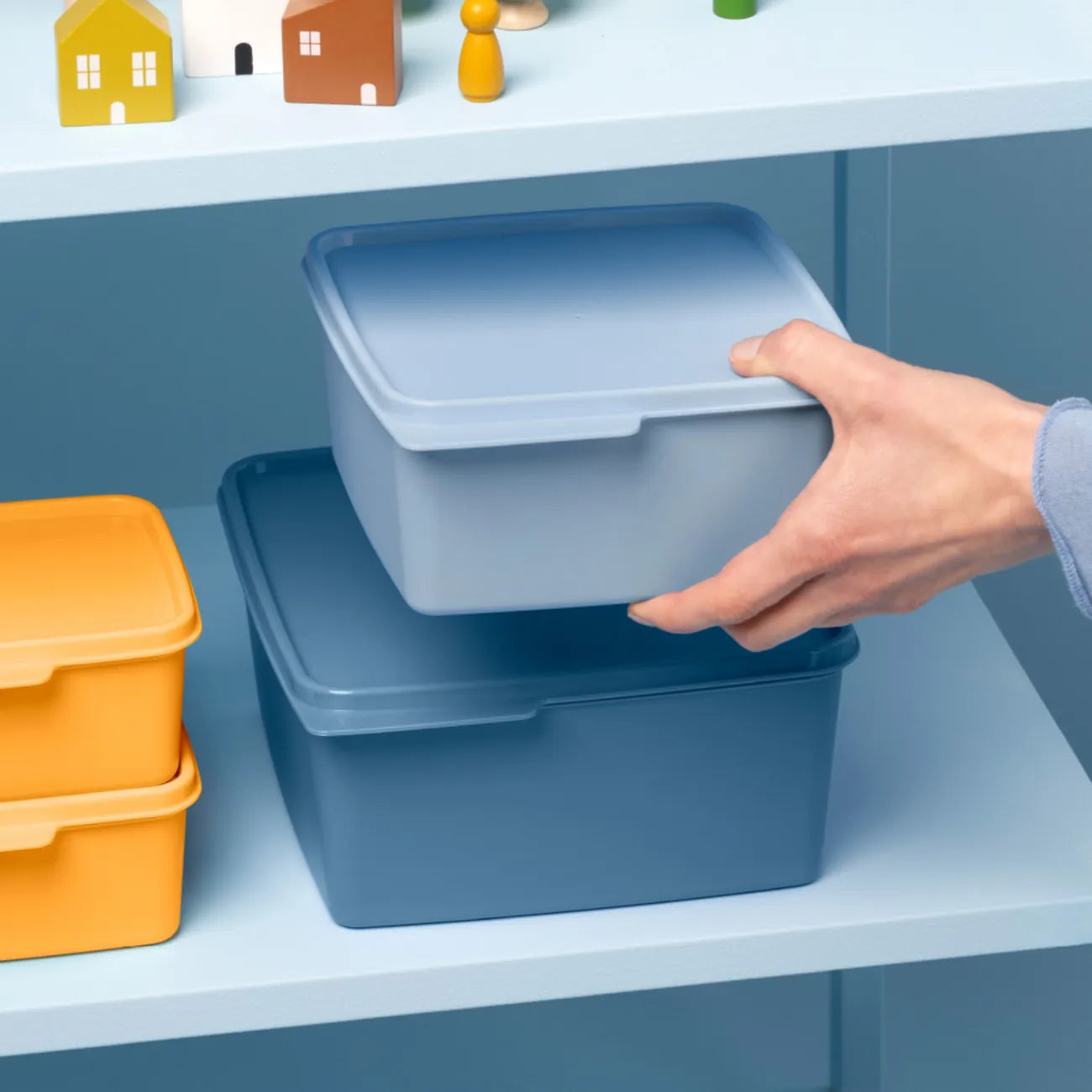 tupperware aufbewahrung blau Behälter für Organisation und Frischhaltung
