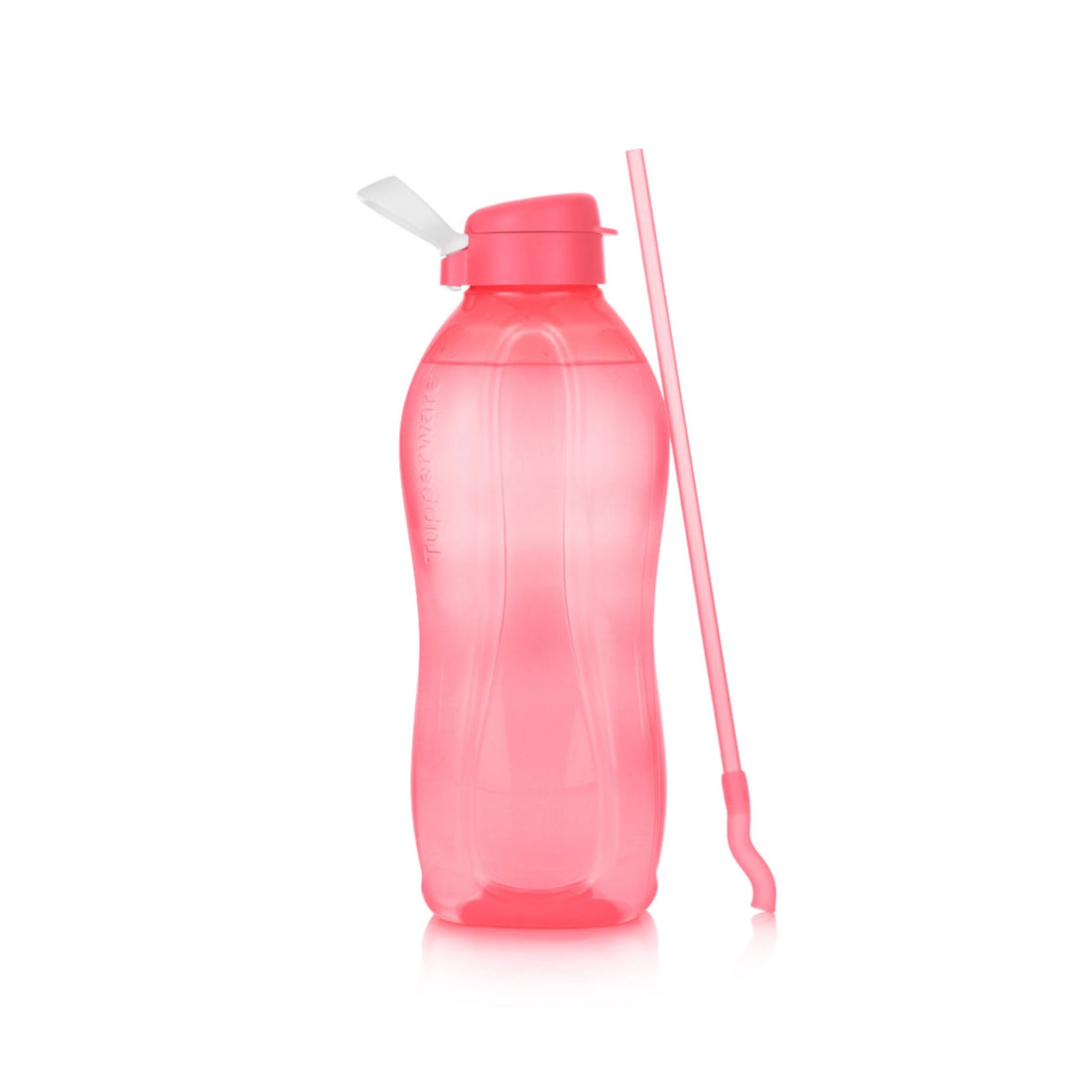 EcoEasy 2L von der Marke Tupperware / in der Farbe Pink / mit Flex Trinkhalm / Perfekt für Unterwegs und Zuhause / Pop Up Strohhalm / Trinkflasche / Hier direkt online kaufen