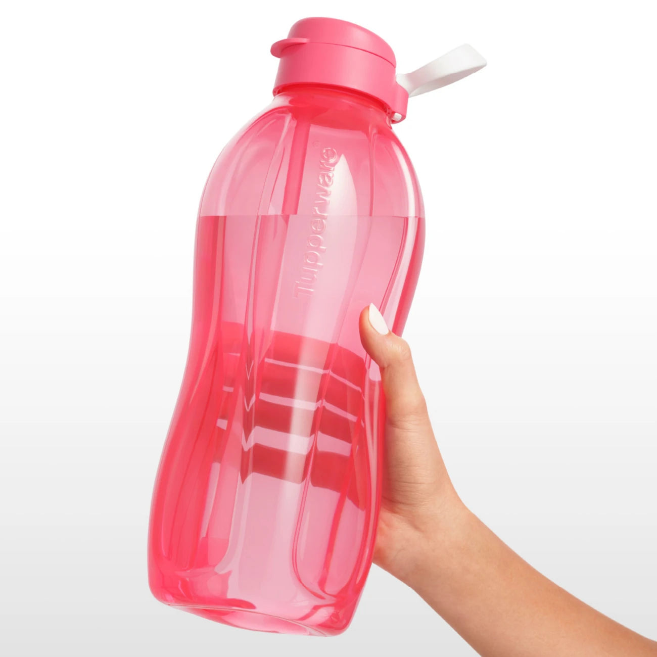 EcoEasy 2L von der Marke Tupperware / in der Farbe Pink / mit Flex Trinkhalm / Perfekt für Unterwegs und Zuhause / Pop Up Strohhalm / Trinkflasche / Hier direkt online kaufen