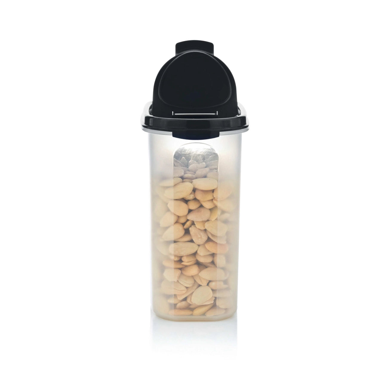Eidgenosse Rund 1,7 L von der Marke Tupperware / Deckelfarbe Schwarz mit Schüttklappe / mit Transparenten Sichtfenster für mehr Übersicht / runde Form für platzsparende Aufbewahrung / dichtschließender Deckel / modular Stapelbar / Vorratsdose / Lebensmittelaufbewahrung / Hier direkt online kaufen 