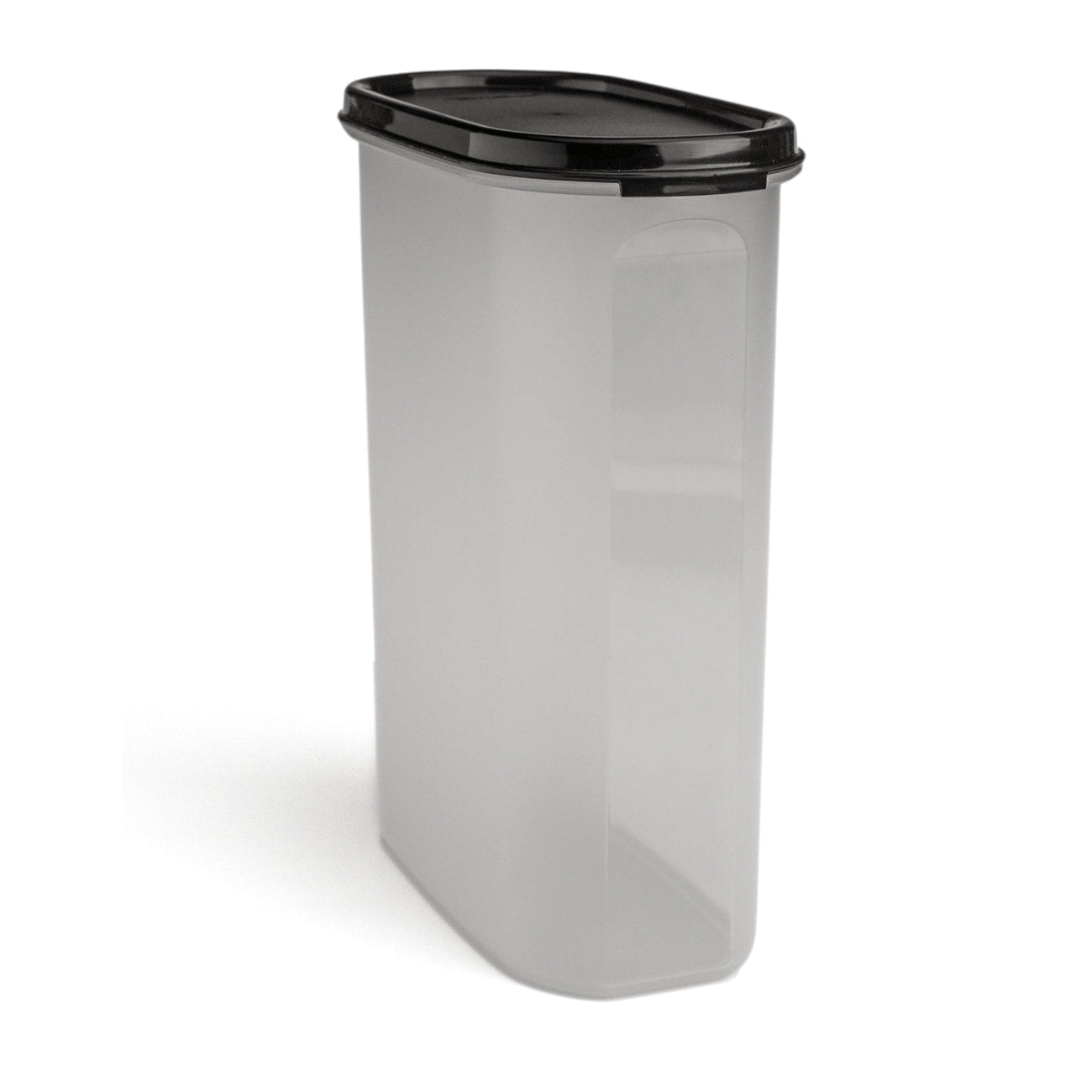 Eidgenosse 2,3 L von der Marke Tupperware / Deckelfarbe Schwarz ohne Schüttklappen / oval / mit Transparenten Sichtfenster für mehr Übersicht / runde Form für platzsparende Aufbewahrung / dichtschließender Deckel / modular Stapelbar / Vorratsdose / Lebensmittelaufbewahrung / Hier direkt online kaufen 