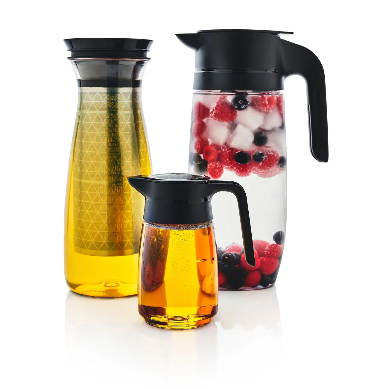 TupperTime Kanne 1,7 L Clear Line Kanne / modern Transparente Kanne / zum Servieren / Perfekt für Limonade oder Saft / Perfekt für den Alltag / mit Deckel gegen Insekten / Hier direkt online kaufen