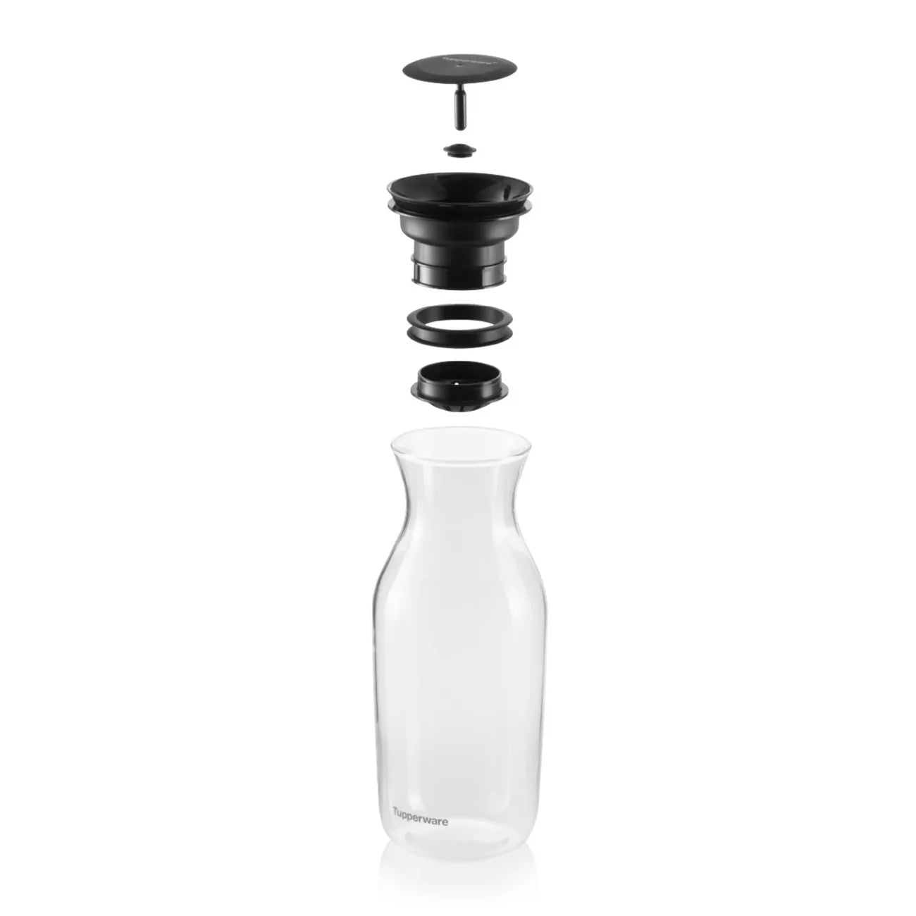 Clear Line Karaffe 1,3L 360° HydroLife von der Marke Tupperware / Wasser in der Karaffe mit Kräutern, Beeren oder Früchten aromatisieren / mit Praktischen 3 in 1 Deckel / Deckel mit Sieb im Inneren / selbst öffnender 360° Kippmechanismus / Elegant und Modern / Hier direkt online kaufen
