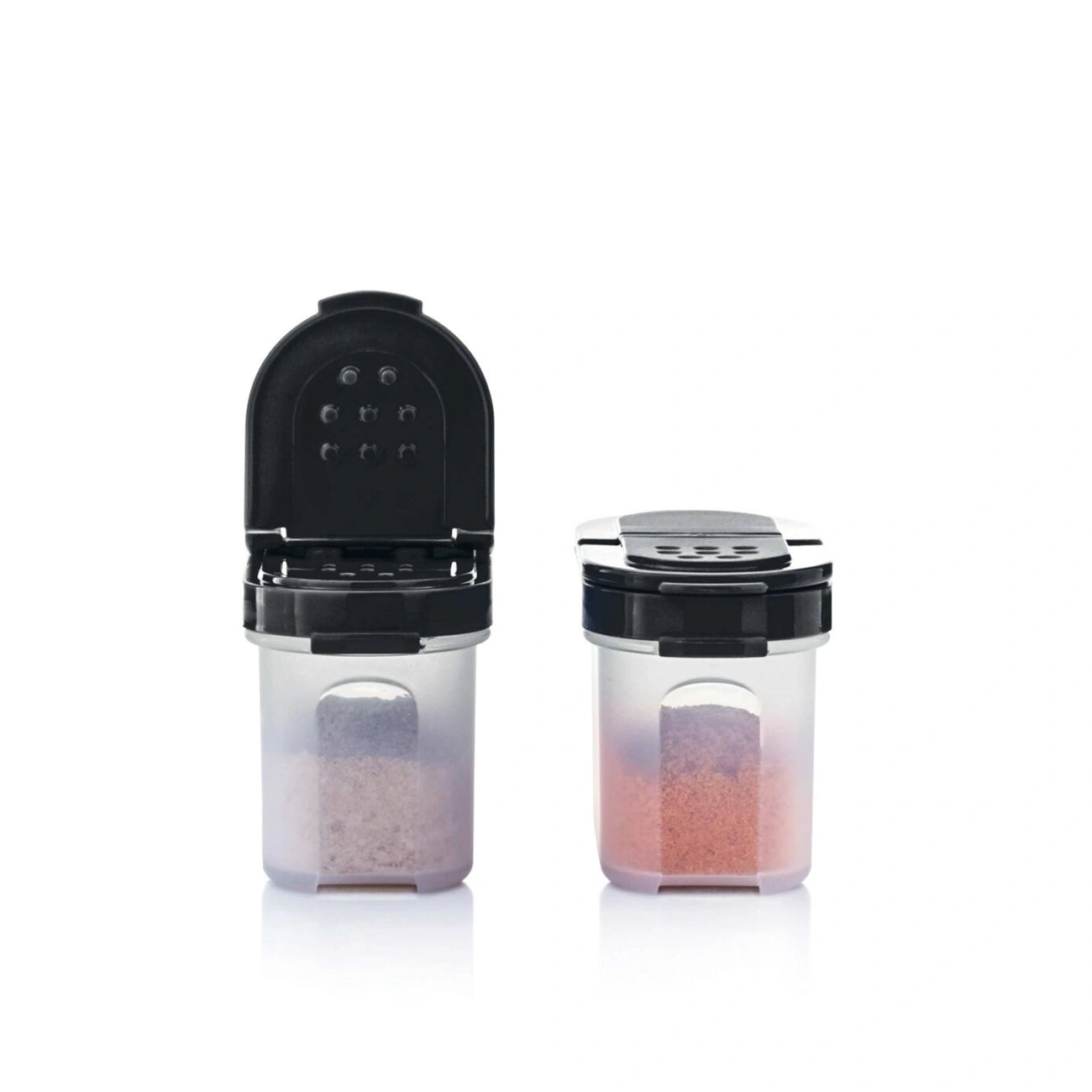 Gewürz - Zwerge 2x 120 ml von der Marke Tupperware / zum Idealen Frischhalten von Gewürzen / modular stapelbarer Gewürz Streuer / dichtschließende Deckel / Deckel mit 2 verschiedenen Streu Klappen / Hier direkt online kaufen