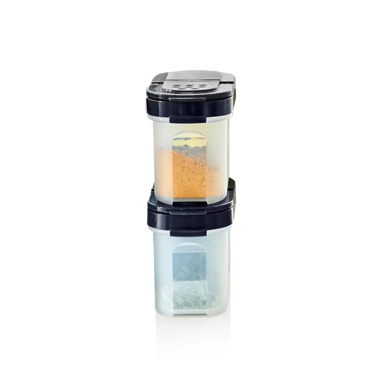 Gewürz - Zwerge 2x 120 ml von der Marke Tupperware / zum Idealen Frischhalten von Gewürzen / modular stapelbarer Gewürz Streuer / dichtschließende Deckel / Deckel mit 2 verschiedenen Streu Klappen / Hier direkt online kaufen