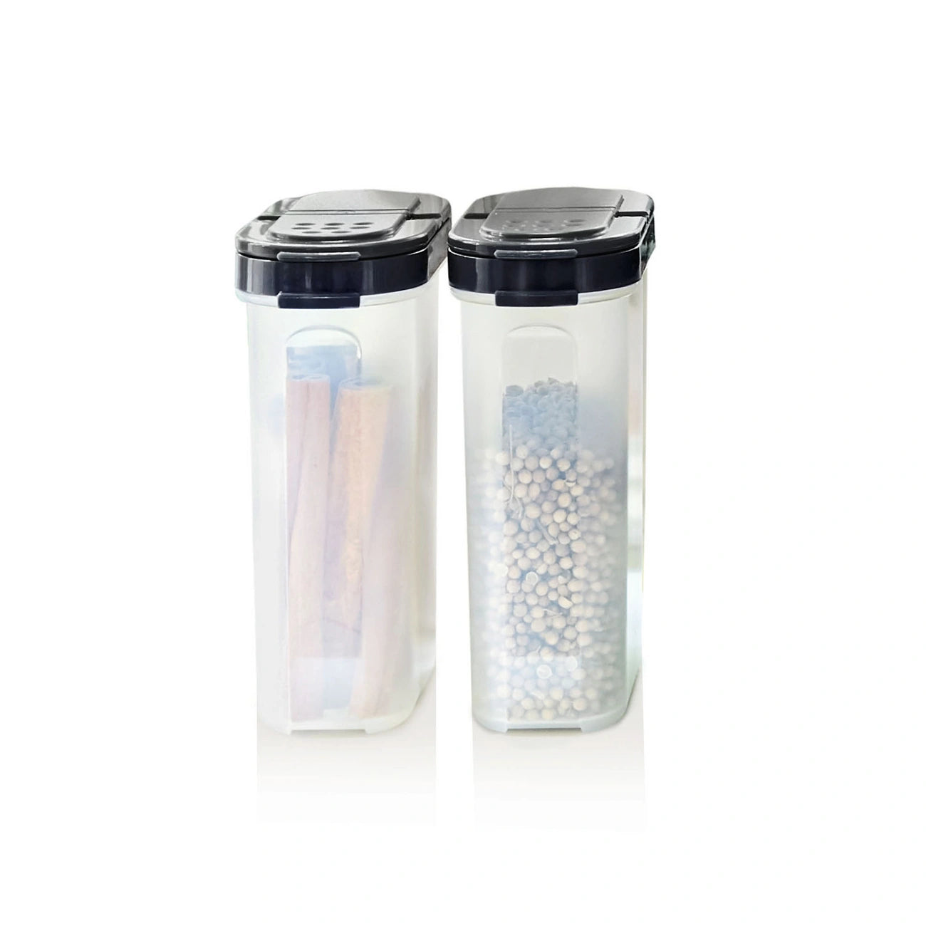 Gewürz-Riesen 2x 270ml von der Marke Tupperware / zum Frischhalten von Kräutern und Gewürzen / Modular Stapelbar / mit zwei verschiedenen Streu Öffnungen / Praktisch & Platzsparend / Hier direkt online kaufen