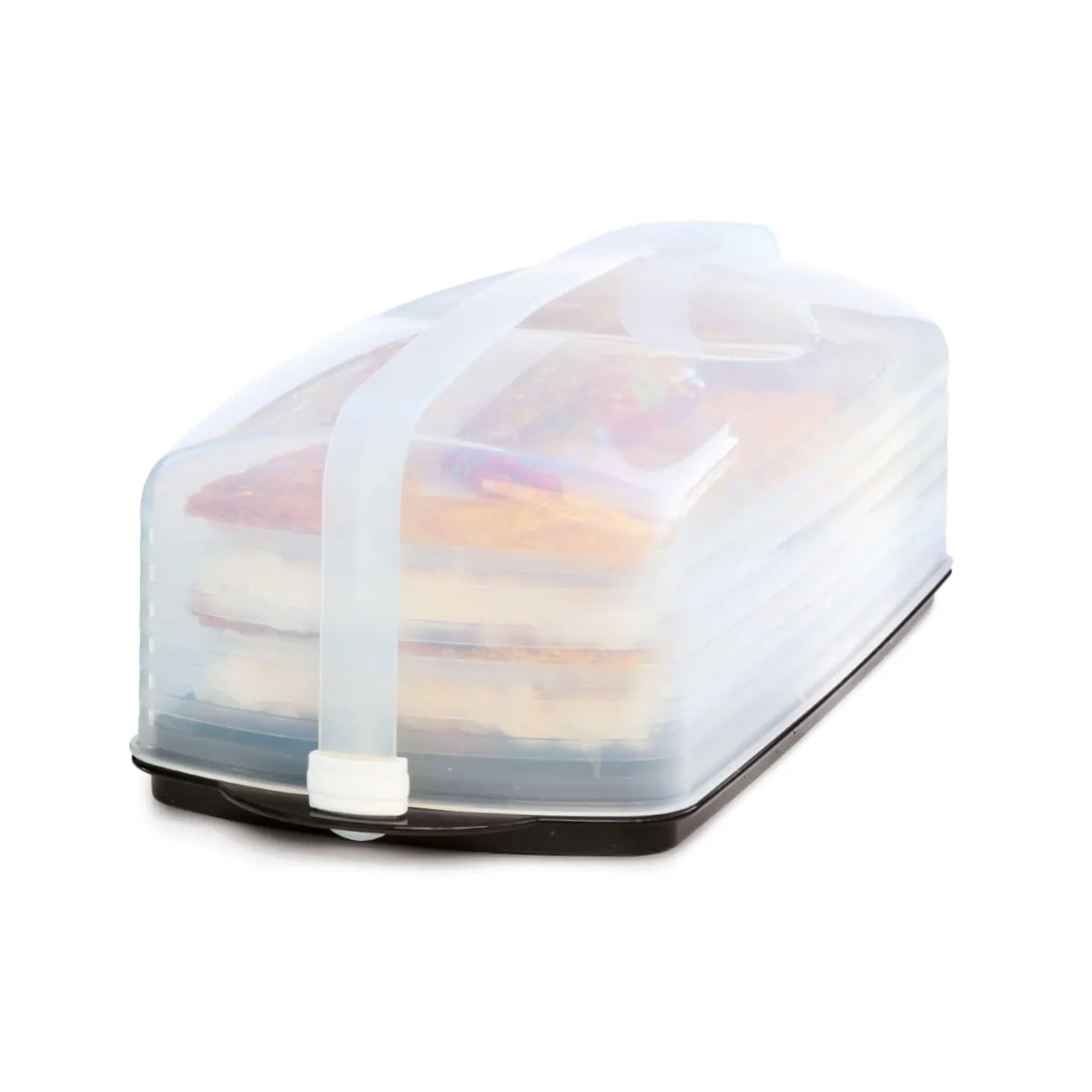 Königskuchen- Behälter von der Marke Tupperware / in der Farbe Schwarz /Kuchen Behälter / für Kastenkuchen, Biskuitrollen und andere Backwaren / Hier direkt online kaufen 