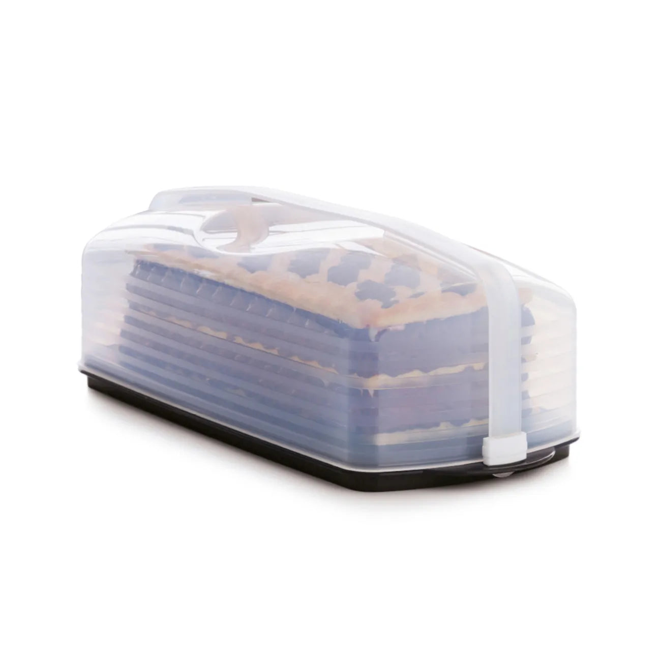Königskuchen- Behälter von der Marke Tupperware / in der Farbe Schwarz /Kuchen Behälter / für Kastenkuchen, Biskuitrollen und andere Backwaren / Hier direkt online kaufen 