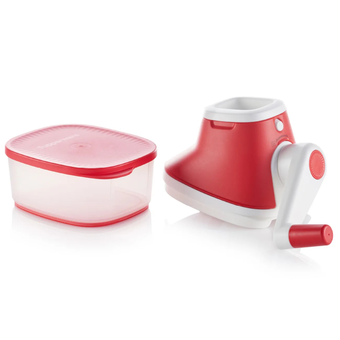Grate N Store Multi-Mühle von der Marke Tupperware / Käsereibe / mit praktischen Behälter direkt an der Reibe dran / 2 in 1 Raspel Einsatz / Spülmaschinen geeignet / Hier direkt online kaufen