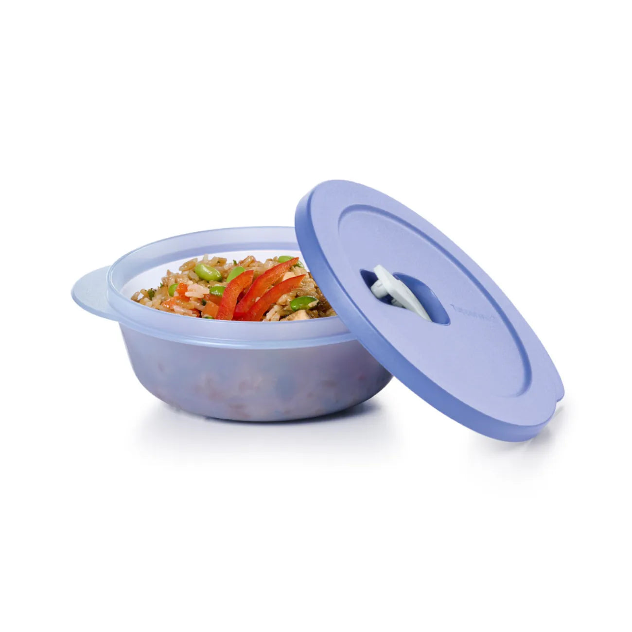 CrystalWave 560ml Mikrowellenbehälter von der Marke Tupperware / in der Farbe Flieder / zum Vorkochen, mitnehmen und aufwärmen / Dichtschließender Deckel mit Ventil / Hier direkt online kaufen
