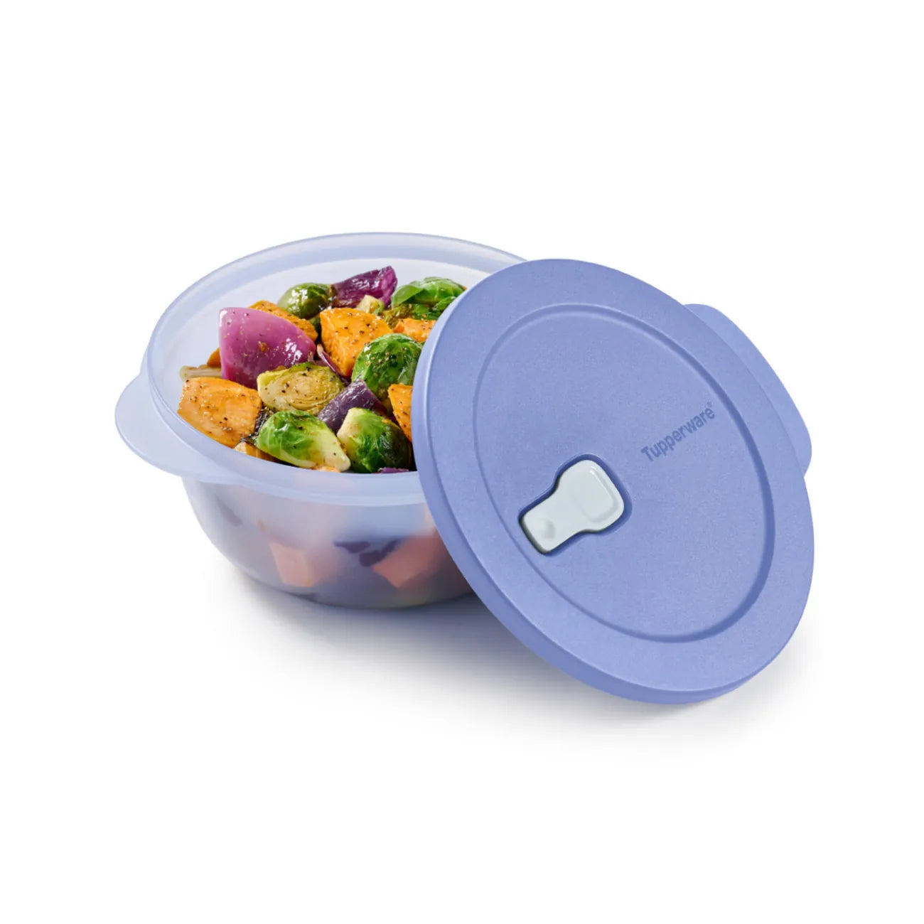 CrystalWave 560ml Mikrowellenbehälter von der Marke Tupperware / in der Farbe Flieder / zum Vorkochen, mitnehmen und aufwärmen / Dichtschließender Deckel mit Ventil / Hier direkt online kaufen