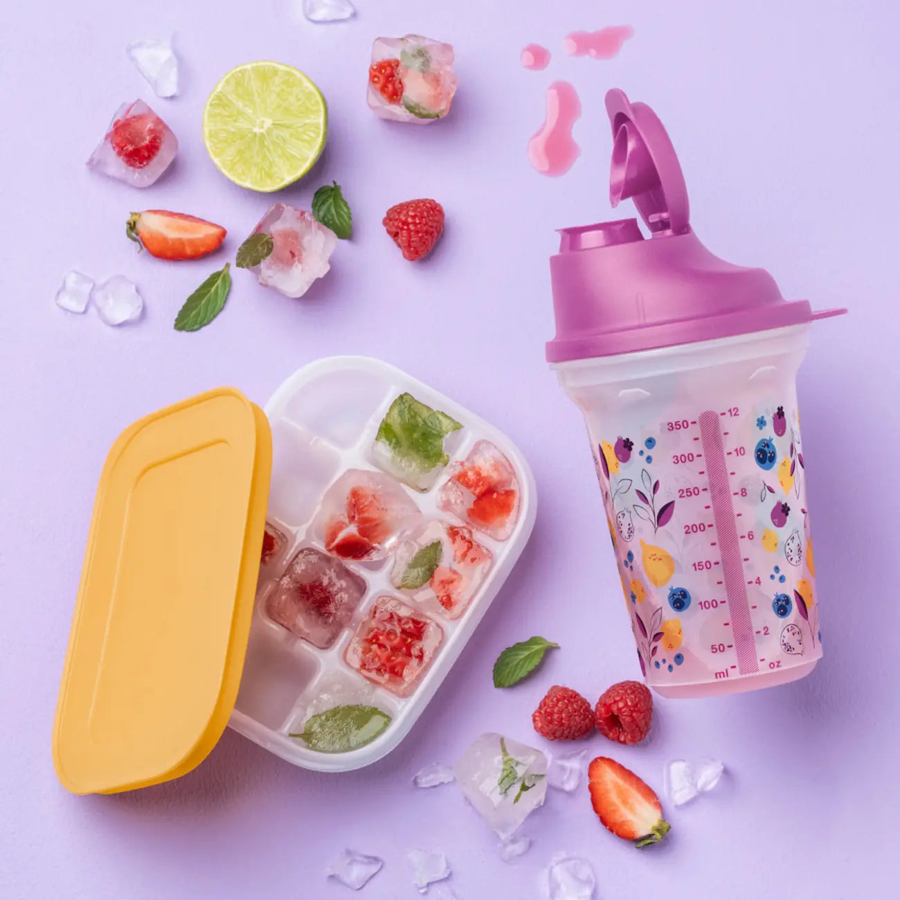 Eis Kristall Gefrierbehälter von der Marke Tupperware / für 12 Eiswürfel / genauso Ideal zum Einfrieren von kleineren Resten / aus Flexiblen Material / Hier direkt online kaufen
