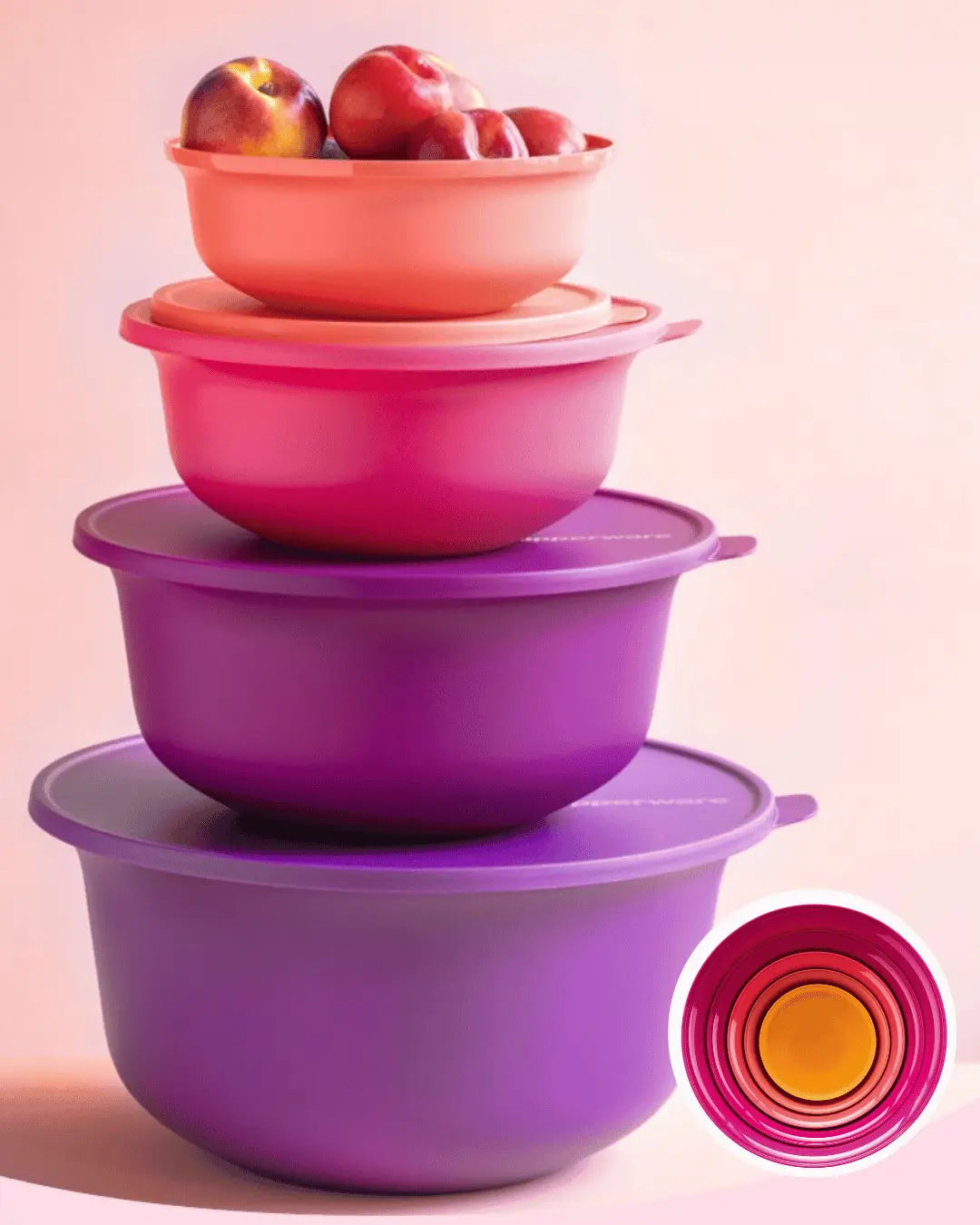 Aloha Servierschale von der Marke Tupperware / mit luft- und wasserdichtem Deckel / Ideal fürs Buffet und zum Transportieren / modular Stapelbar / Platzsparend ineinander Stapelbar / Servier Schüssel / Hier direkt online kaufen