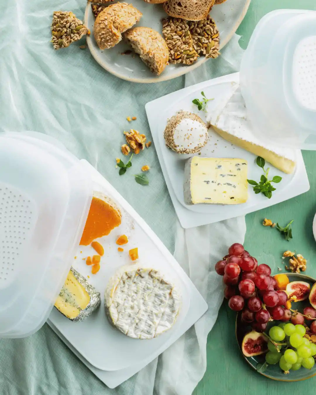 KäseMax mit CondensControl von der Marke  Tupperware / Käse wird Optimal im Kühlschrank gelagert / Spülmaschinen geeignet / mit Integrierter Servierplatte / Hier direkt online kaufen