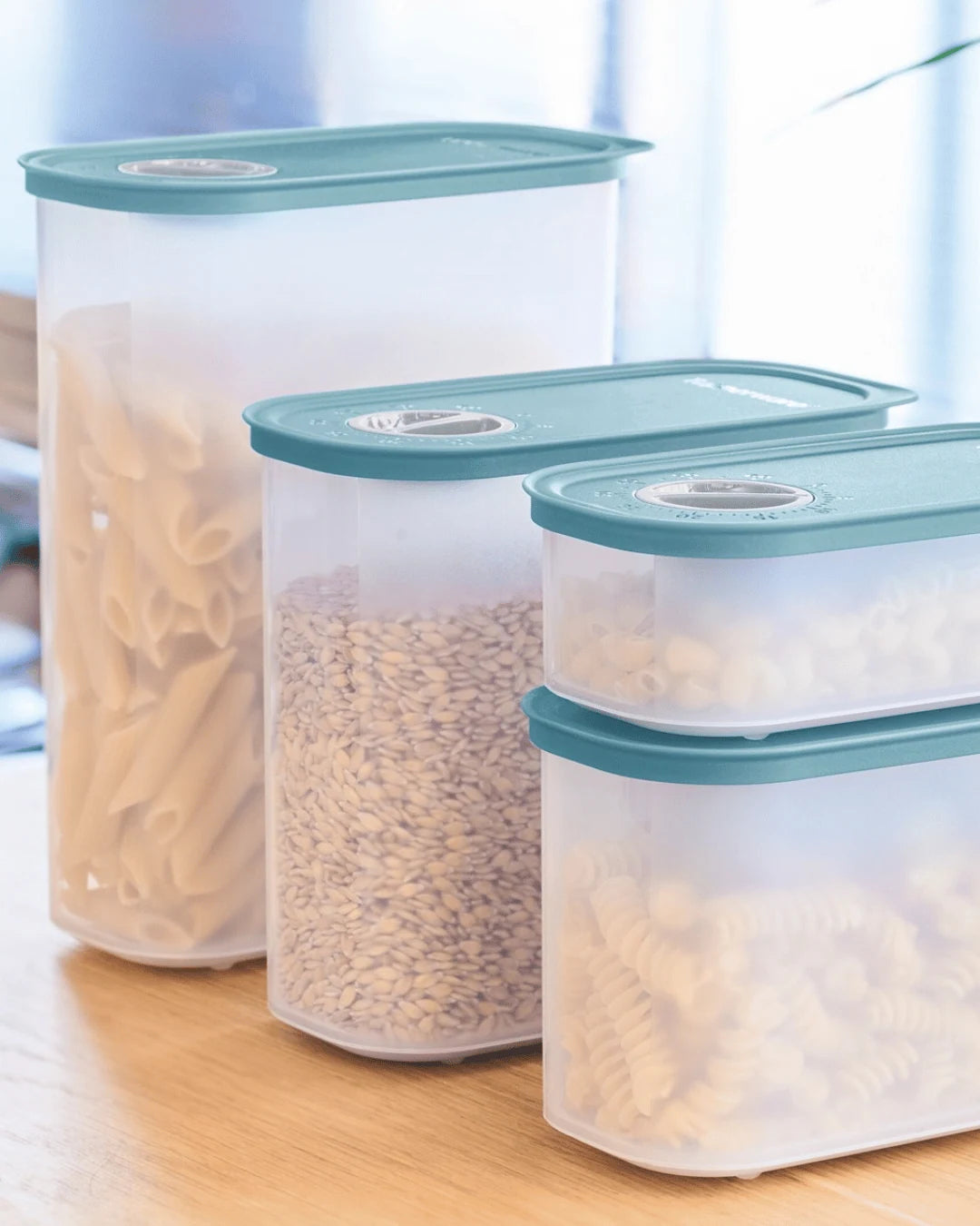 Zeitgenossen von der Marke Tupperware / mit Transparenten Sichtfenster für mehr Übersicht / dichtschließender Deckel / modular Stapelbar / Vorratsdose / Lebensmittelaufbewahrung / mit Praktischem Zeitrad / Hier direkt online kaufen 