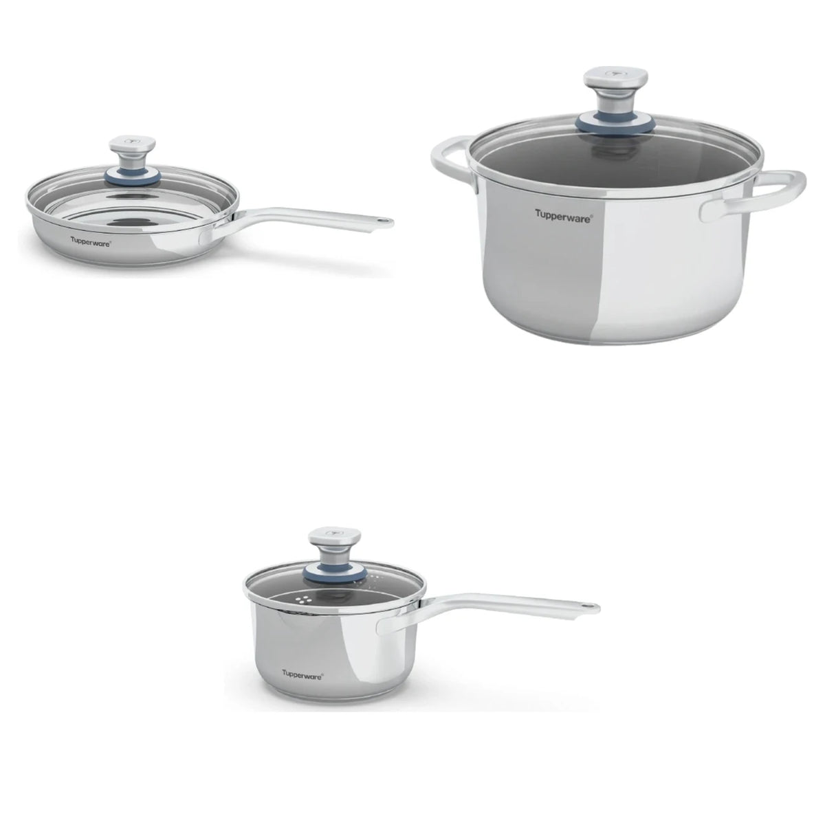 Einweihungsgeschenk – Cookware Pro Kochset Edelstahl, 3-teilig