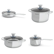 Hochzeitsgeschenk Küche – Cookware Pro Kochset Edelstahl, 4-teilig