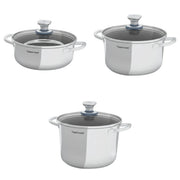 Topf-Set 4,0 · 5,6 · 7,0 Liter Edelstahl – Universal Cookware Pro, 3-teilig