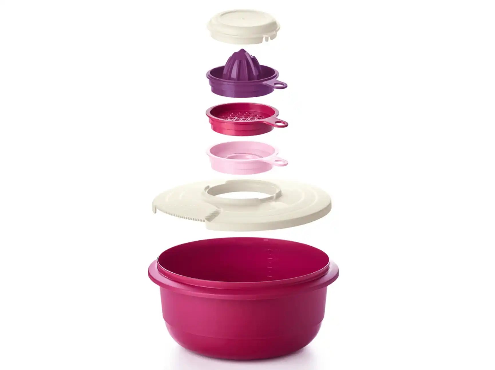 Rührschüssel Pro 1L von der Marke Tupperware / mit Praktischen Deckel / mit Kratzfestem Boden / mit integrierter Messskala / Luft und Wasserdicht schießender Deckel / ineinander Stapelbar / Hier direkt online kaufen