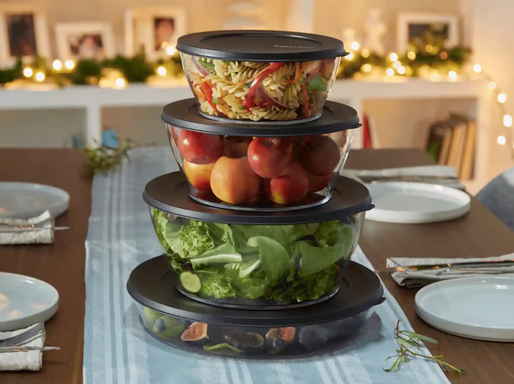 Clear Line Schüsseln von der Marke Tupperware / Elegante Servierschüsseln / mit Luft und Wasserdichtem Deckel / Hier direkt online kaufen