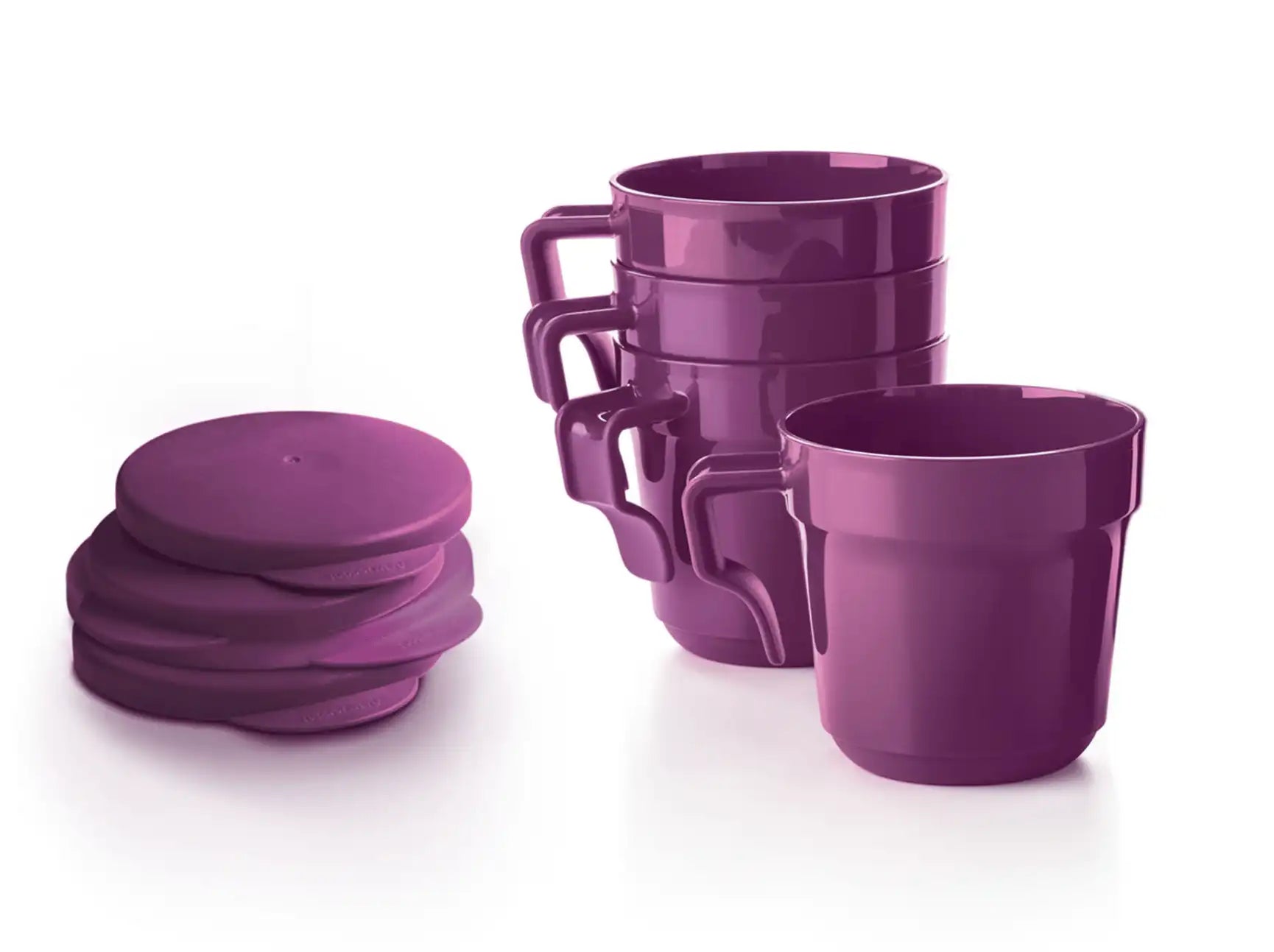 Aloha Tasse 350ml von der Marke Tupperware / Praktisch und Stylischer Picknick Becher / Tasse / in der Farbe Lila / mit Deckel der vor Auslaufen und Insekten Schützt / Hier direkt online kaufen 