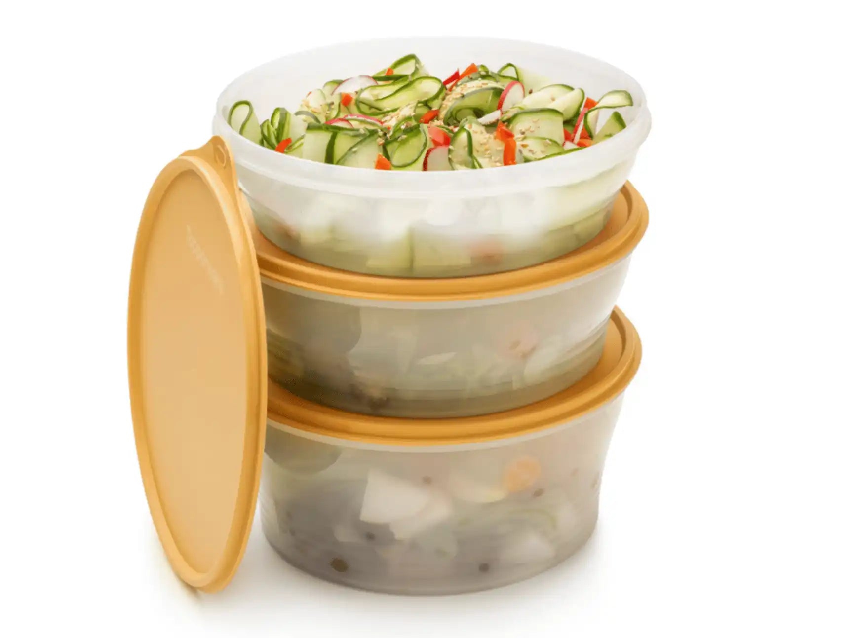 Frische Behälter Classic Set Groß von der Marke Tupperware / 3 Behälter - 1L, 1,4L und 1,9L / Luftdicht und Auslaufsicher / modular Stapelbar / Aufbewahrungsbehälter / leichtes Öffnen dank Großer Lasche am Deckel / Hier direkt online kaufen