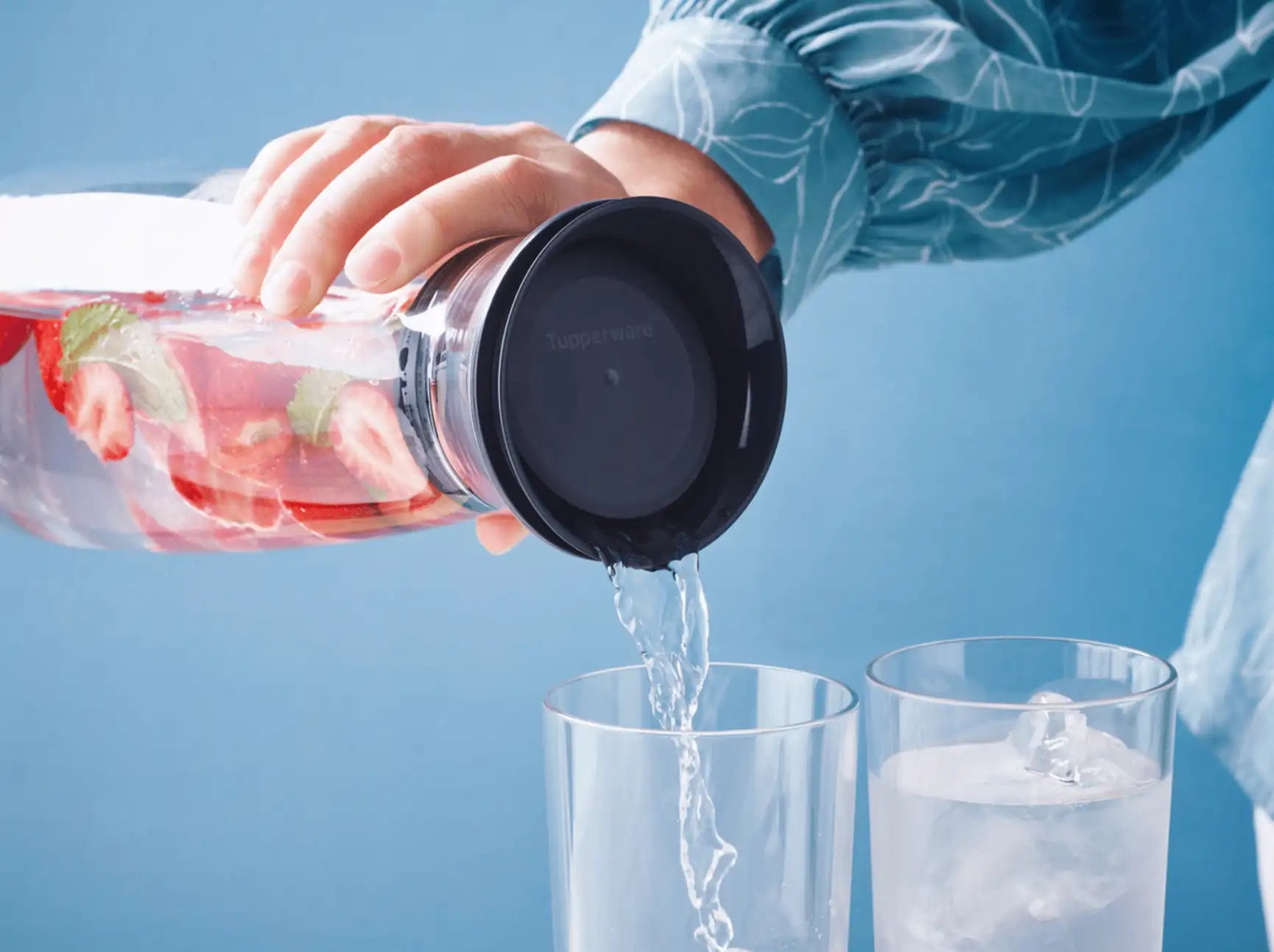 pSeo Hydrolife - 1,3L Karaffe / 360° Kanne / Clear Line Karaffe / Transparent und Stabil