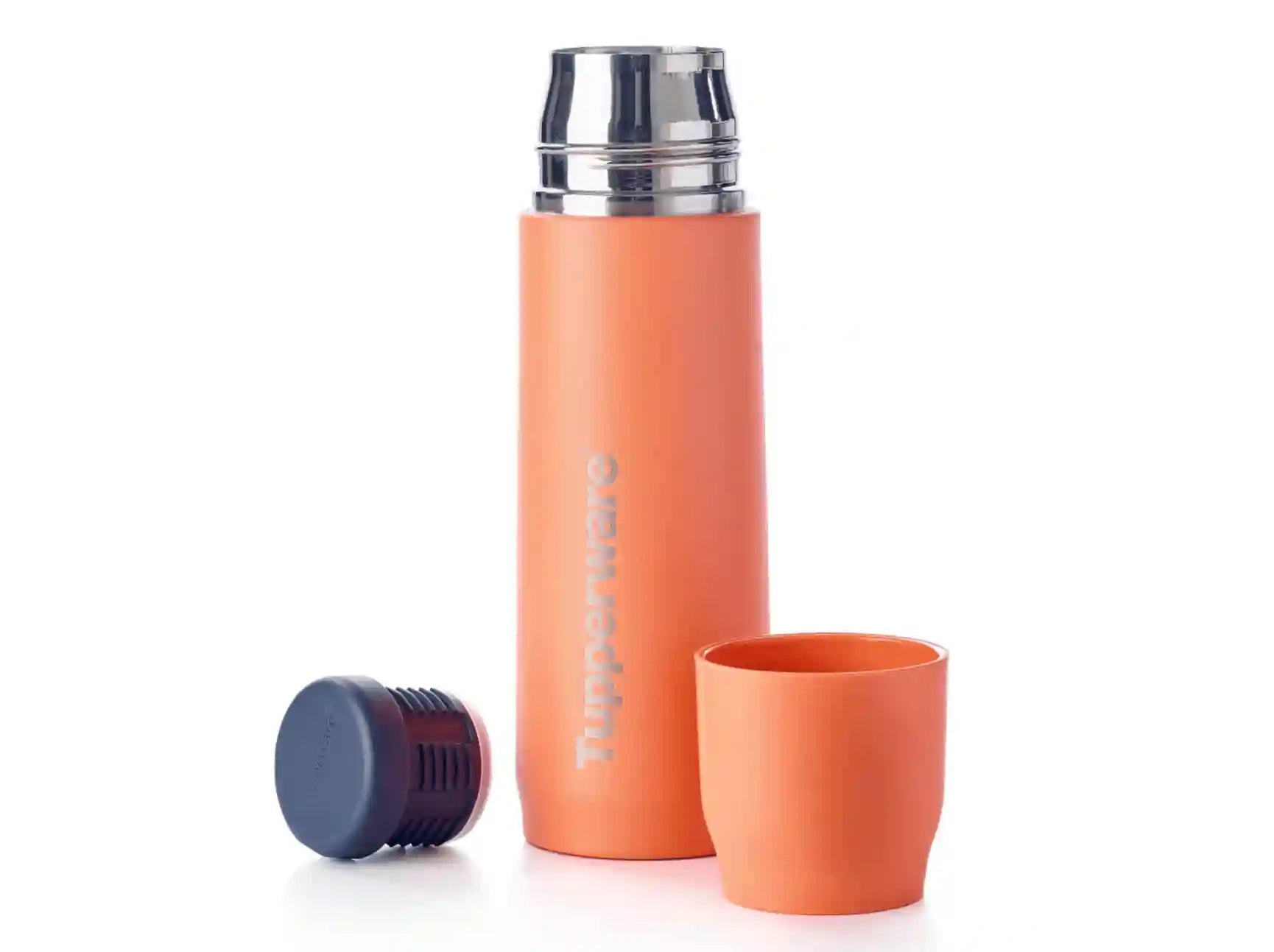 TuppBuddy Isolierflasche von der Marke Tupperware / in der Farbe Orange / Isolierflasche / für Kaffee, Tee oder auch heiße Zitrone / Auslaufsicher / hält bis zu 6 Stunden Warm / mit Schraubverschluss / Hier direkt online kaufen